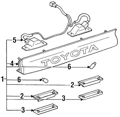 ELECTRICAL/LICENSE LAMPS for 1997 Toyota Previa #1