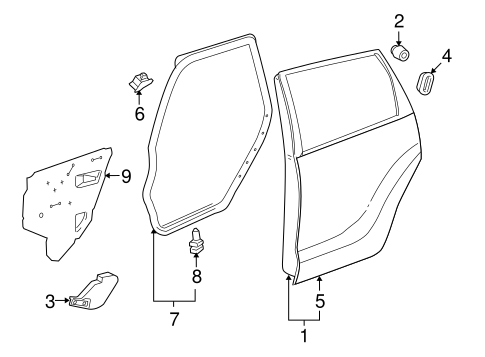 BODY/DOOR & COMPONENTS for 2013 Toyota Matrix #2