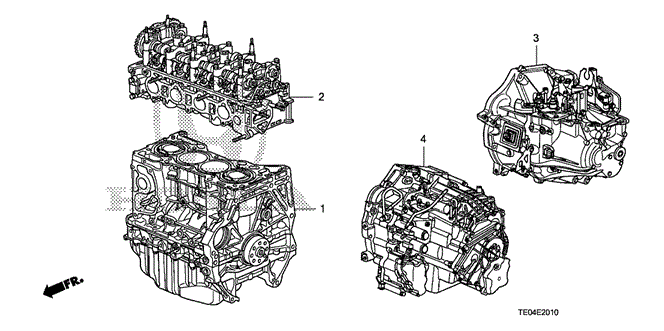 Engine/Engine Assy. - Transmission Assy. (L4) for 2009 Honda ACCORD COUPE #1