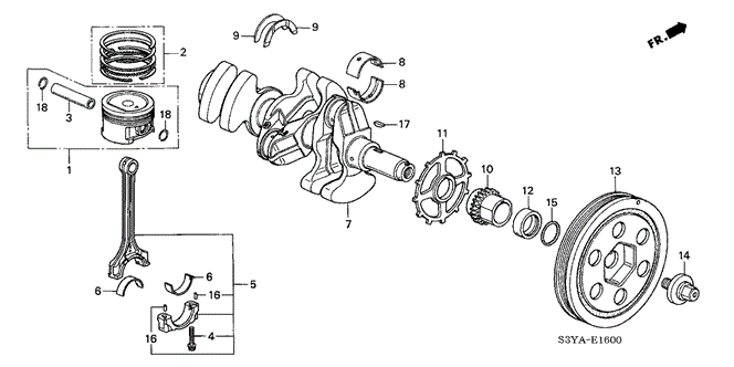 Engine/Piston - Crankshaft for 2006 Honda INSIGHT #1