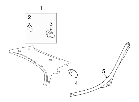BODY/INTERIOR TRIM - QUARTER PANELS for 1997 Toyota Camry #1