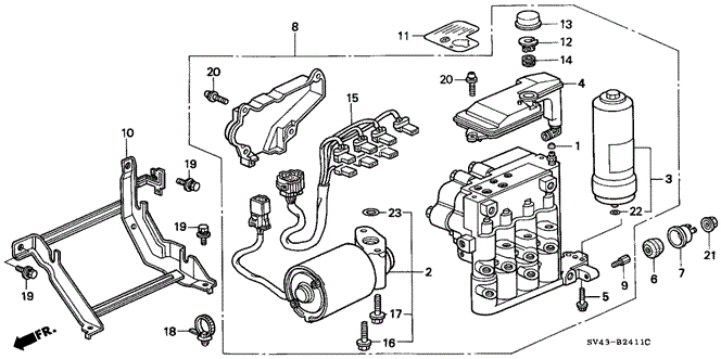 CHASSIS/ABS MODULATOR (V6) for 1995 Honda ACCORD SEDAN #1