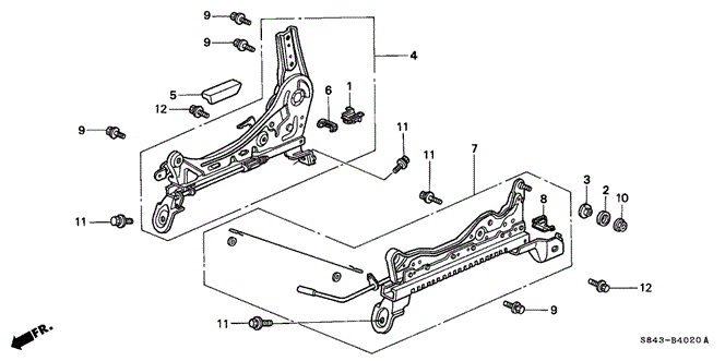 INTERIOR / BUMPER/FRONT SEAT COMPONENTS (R.) (1) for 2001 Honda ACCORD SEDAN #1