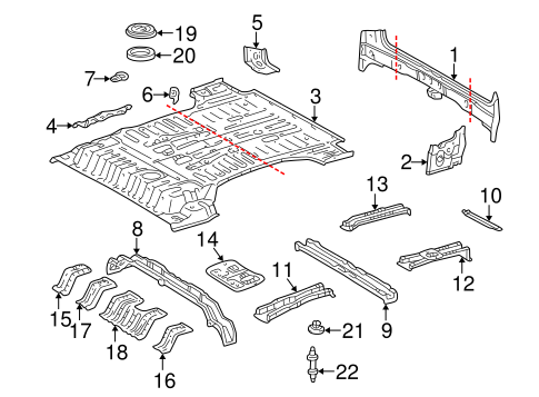 BODY/REAR FLOOR & RAILS for 2007 Toyota Land Cruiser #1