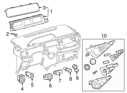 BODY/CLUSTER & SWITCHES for 2013 Toyota Prius C #1