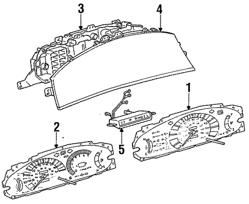 BODY/INSTRUMENT GAUGES for 1996 Toyota Previa #1