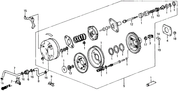 Vacuum Booster for 1991 Honda Prelude #0