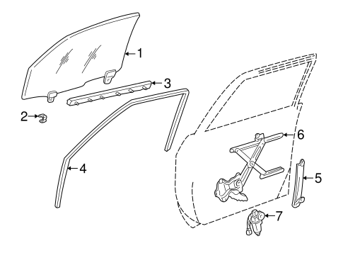 BODY/GLASS - FRONT DOOR for 2005 Toyota Land Cruiser #1
