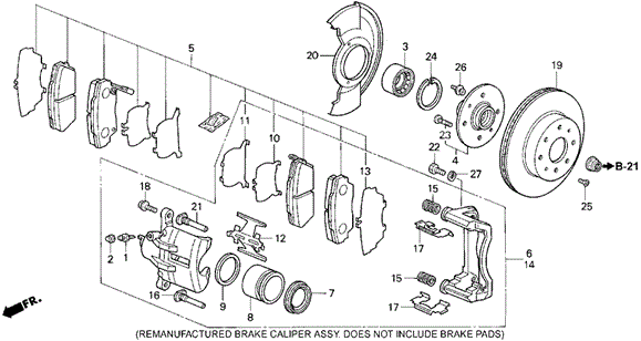 CHASSIS/FRONT BRAKE (2) for 1993 Honda CIVIC SEDAN #1