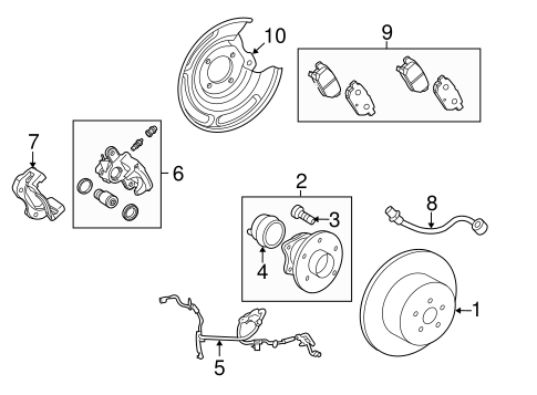 BRAKES/BRAKE COMPONENTS for 2009 Toyota Corolla #1