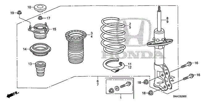 CHASSIS/FRONT SHOCK ABSORBER for 2010 Honda CIVIC SEDAN #1