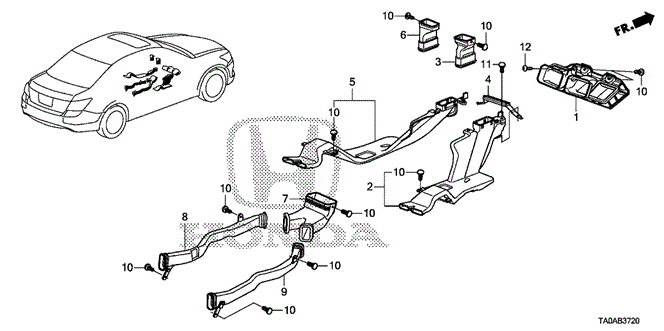Interior/Bumper/Duct for 2012 Honda ACCORD SEDAN #1