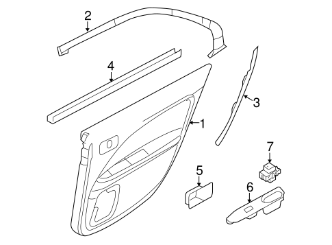Zephyr INTERIOR TRIM - REAR DOOR