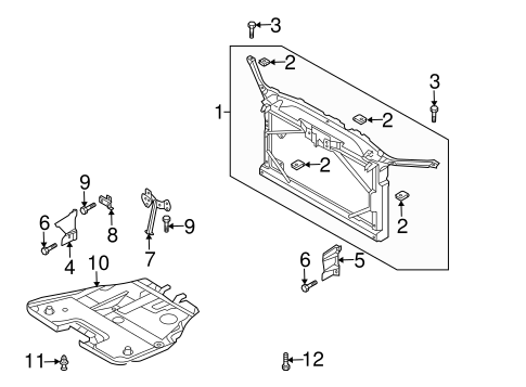 Radiator Support for 2006 Mazda 6 #0