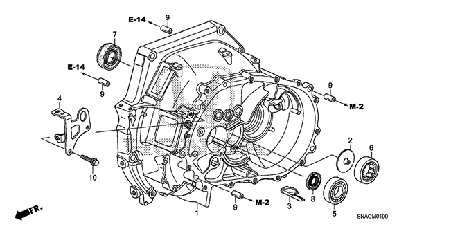 TRANSMISSION - MANUAL/MT CLUTCH CASE (1.8L) for 2011 Honda CIVIC SEDAN #1