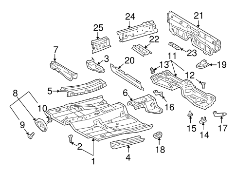 BODY/FLOOR & RAILS for 2002 Toyota MR2 Spyder #1