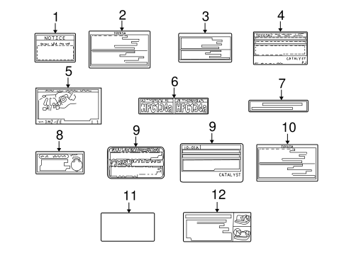 BODY/LABELS for 2006 Toyota Camry #1