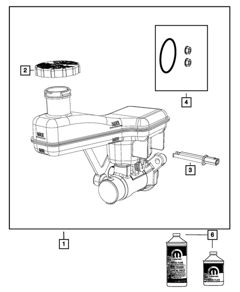 Brake Master Cylinder for 2017 Chrysler Pacifica #0