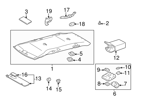 BODY/INTERIOR TRIM - ROOF for 1998 Toyota Sienna #1