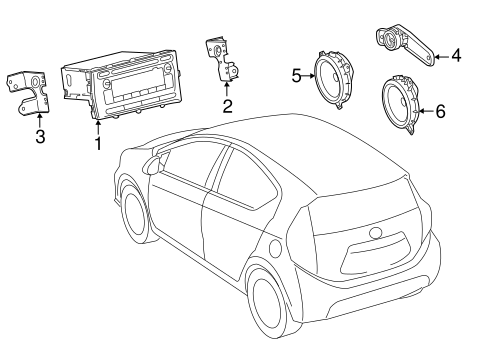 BODY/SOUND SYSTEM for 2012 Toyota Prius C #1