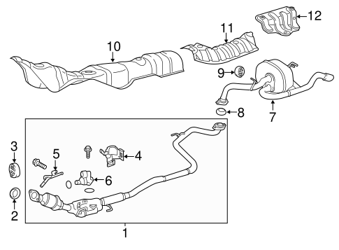 Exhaust Components for 2015 Toyota Prius C #0