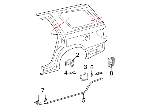 BODY/QUARTER PANEL & COMPONENTS for 2005 Toyota Sequoia #1