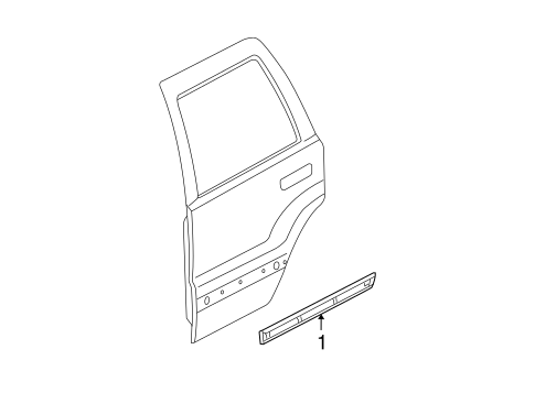 Grand Cherokee EXTERIOR TRIM - REAR DOOR