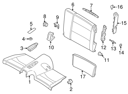 911 REAR SEAT COMPONENTS 2