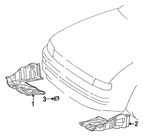 COOLING SYSTEM/SPLASH SHIELDS for 1996 Toyota Corolla #1