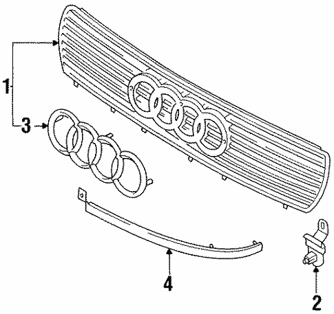 Grille & Components for 1994 Audi Cabriolet #0