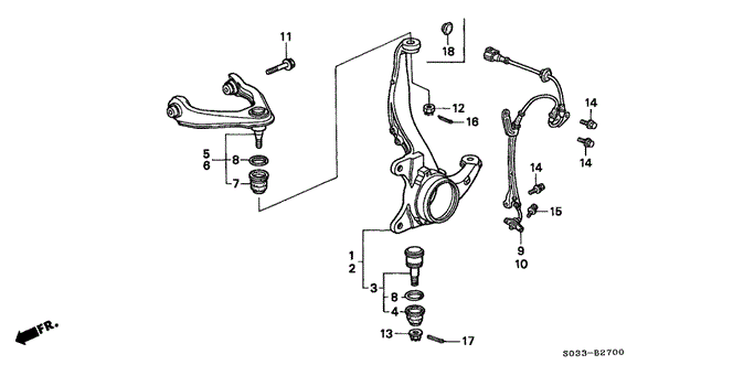 CHASSIS/KNUCKLE for 1996 Honda CIVIC HATCHBACK #1