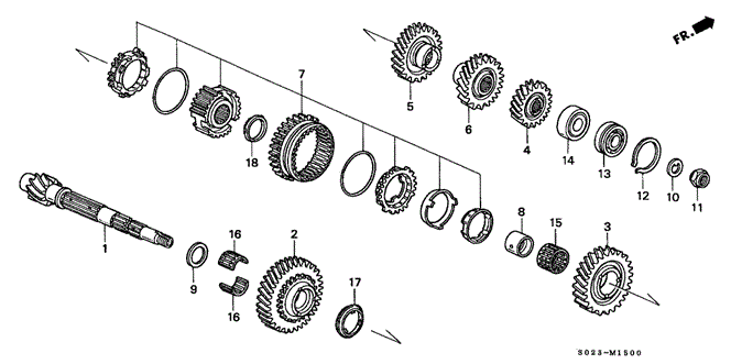 Transmission - Manual/MT Countershaft (DOHC) for 2000 Honda CIVIC COUPE #1