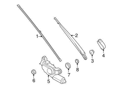 Panamera REAR WIPER COMPONENTS