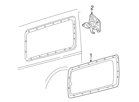 Quarter Window for 2004 Ford Excursion #0