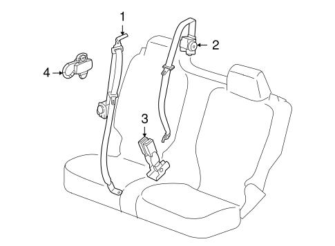 H3T REAR SEAT BELTS