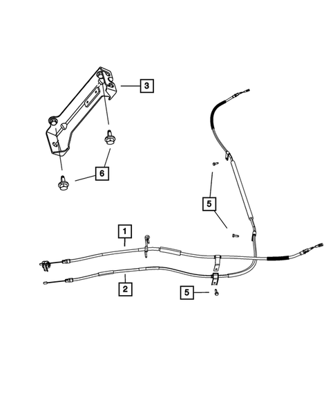 Parking Brake Lever, Cables and Rear Disc Park Brake Assembly for 2009 Chrysler Town & Country #0