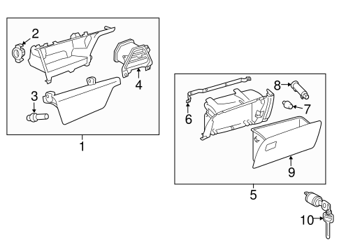 BODY/GLOVE BOX for 2016 Toyota Sienna #1