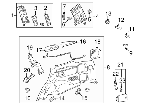 BODY/INTERIOR TRIM - QUARTER PANELS for 2008 Toyota Land Cruiser #1