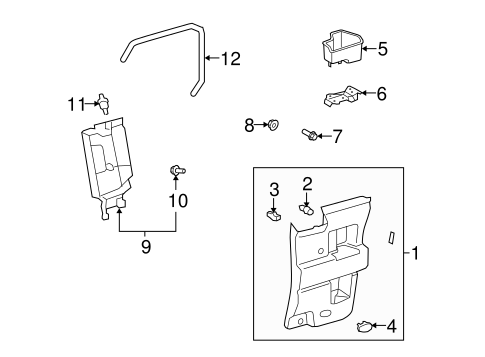 BODY/INTERIOR TRIM - REAR DOOR for 2011 Toyota FJ Cruiser #1
