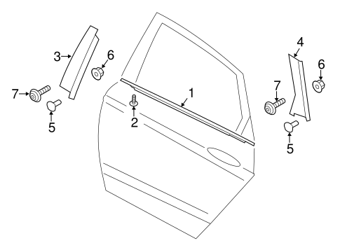 Fusion EXTERIOR TRIM - REAR DOOR