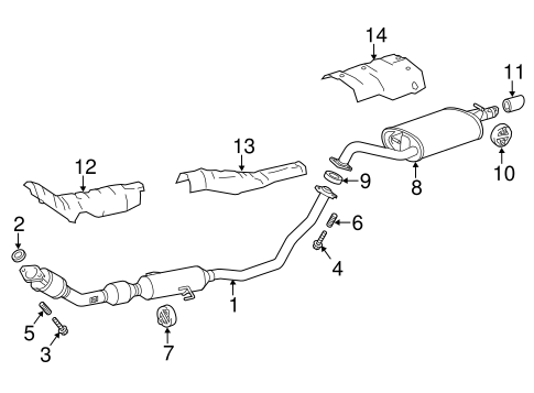 EXHAUST SYSTEM/EXHAUST COMPONENTS for 2015 Toyota Corolla #1