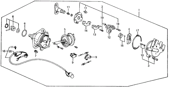 ENGINE/DISTRIBUTOR (HITACHI) for 1989 Honda ACCORD COUPE #1