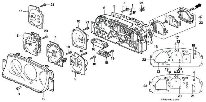 ELECTRICAL / EXHAUST / HEATER / FUEL/METER COMPONENTS for 1993 Honda CIVIC COUPE #1