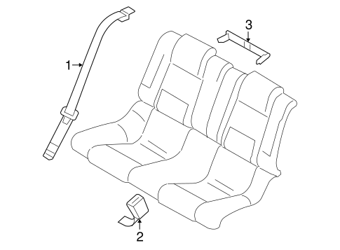 Mustang REAR SEAT BELTS