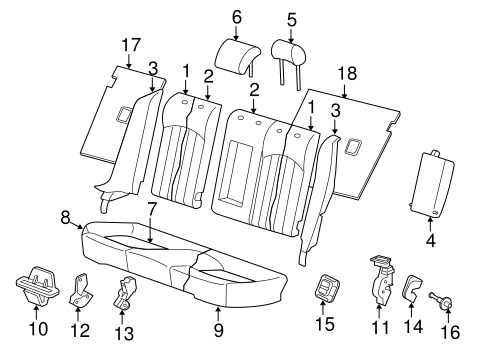 X-Type REAR SEAT COMPONENTS 4