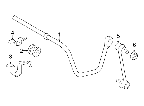 REAR SUSPENSION/STABILIZER BAR & COMPONENTS for 2015 Toyota Avalon #1
