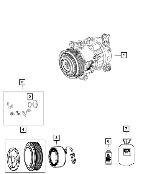 Air Conditioner Compressor and Mounting for 2015 Chrysler 200 #1