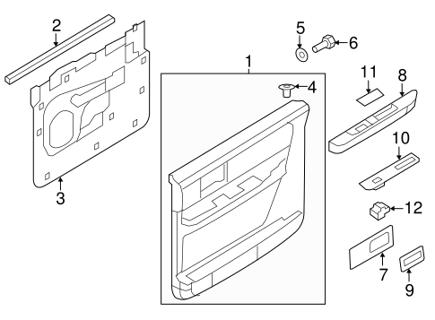 Navigator INTERIOR TRIM - REAR DOOR