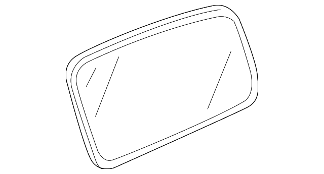 CRD500170 Деталь MIRROR GLASS, LEFT