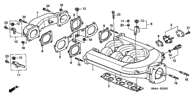 Engine/Intake Manifold (V6) for 2002 Honda ACCORD SEDAN #1